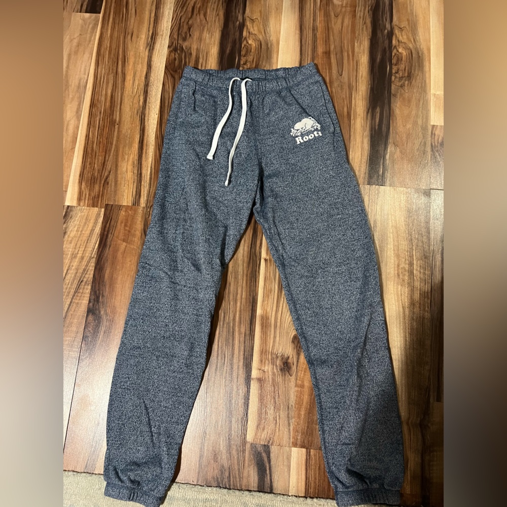 Roots Women’s organic blue/gray original bf sweatpants